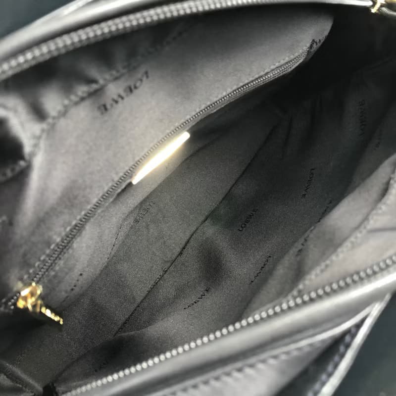 【 日本直送　名牌中古包 】LOEWE ロエベ ハンドバッグ ダークネイビー レザー vintage ヴィンテージ オールド fgfjhr