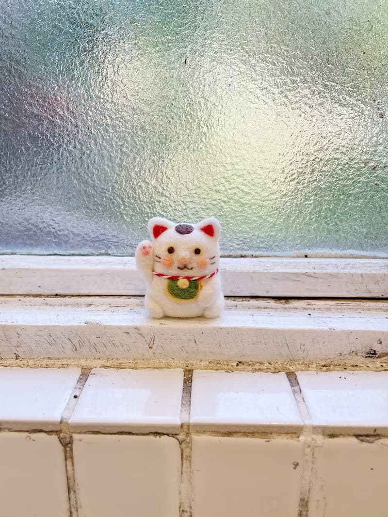 羊毛氈-招財貓