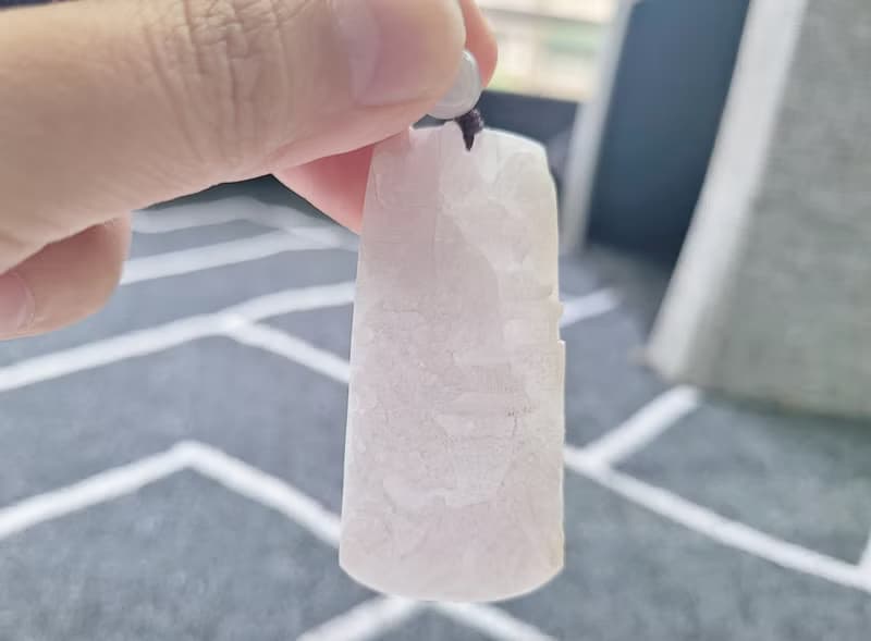 【純翠】天然翡翠 冰紫全透種水美山水牌 養成系 附臺灣證書