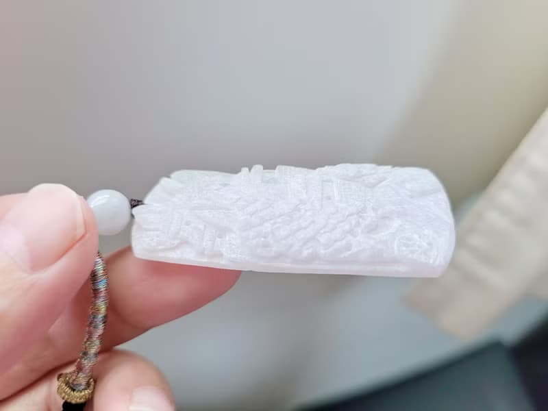 【純翠】天然翡翠 冰紫全透種水美山水牌 養成系 附臺灣證書