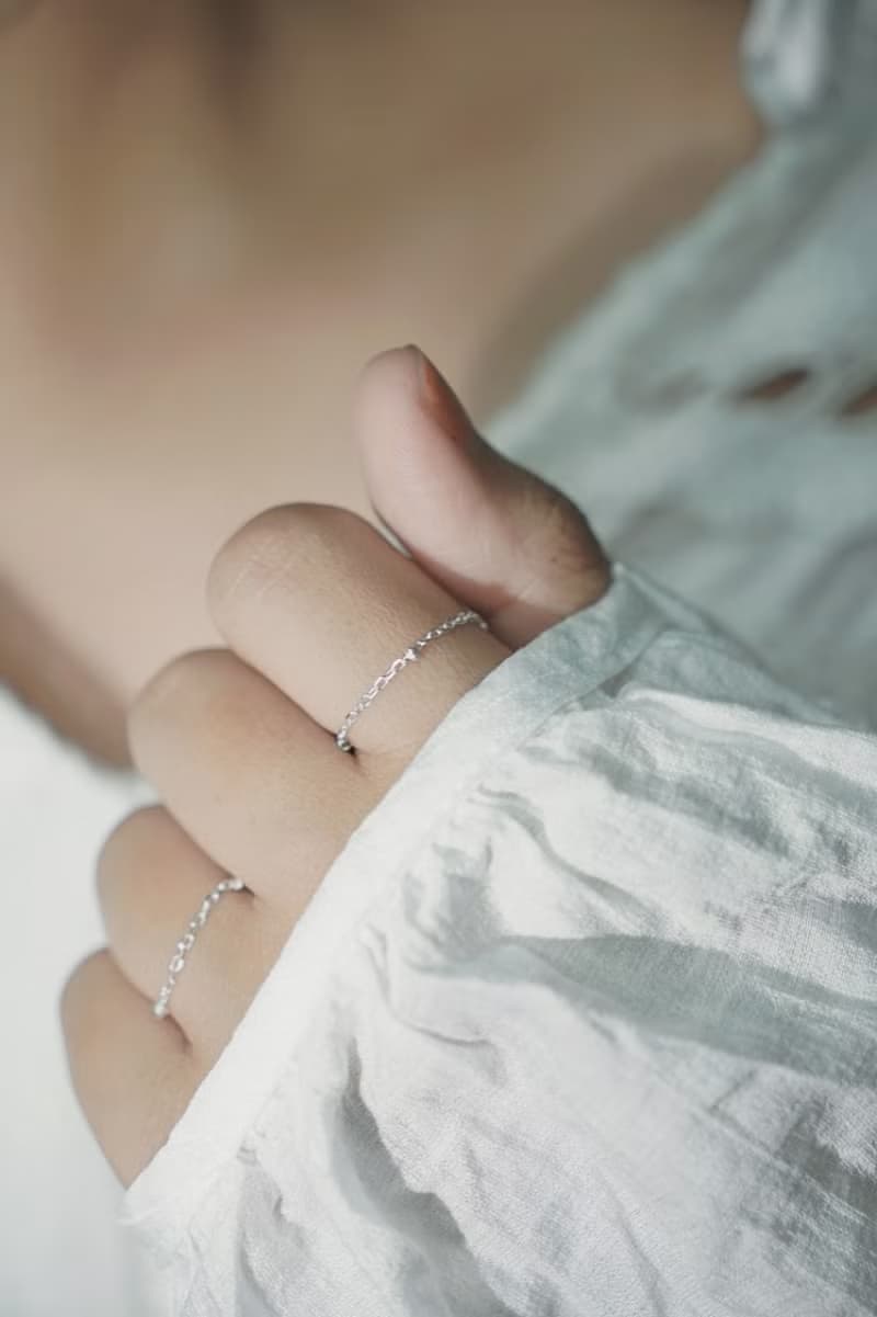 SATELLITE 無感小細珠鍊戒 SV925/金/玫瑰金