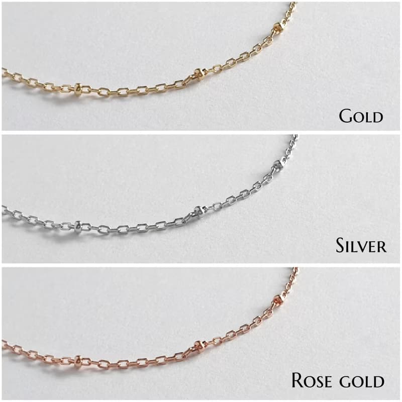 SATELLITE 無感小細珠鍊戒 SV925/金/玫瑰金