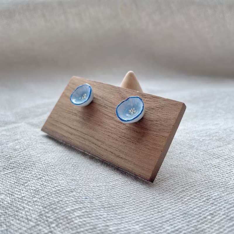 TeenyTinyCraft | 小圓花 手工黏土耳環/耳夾