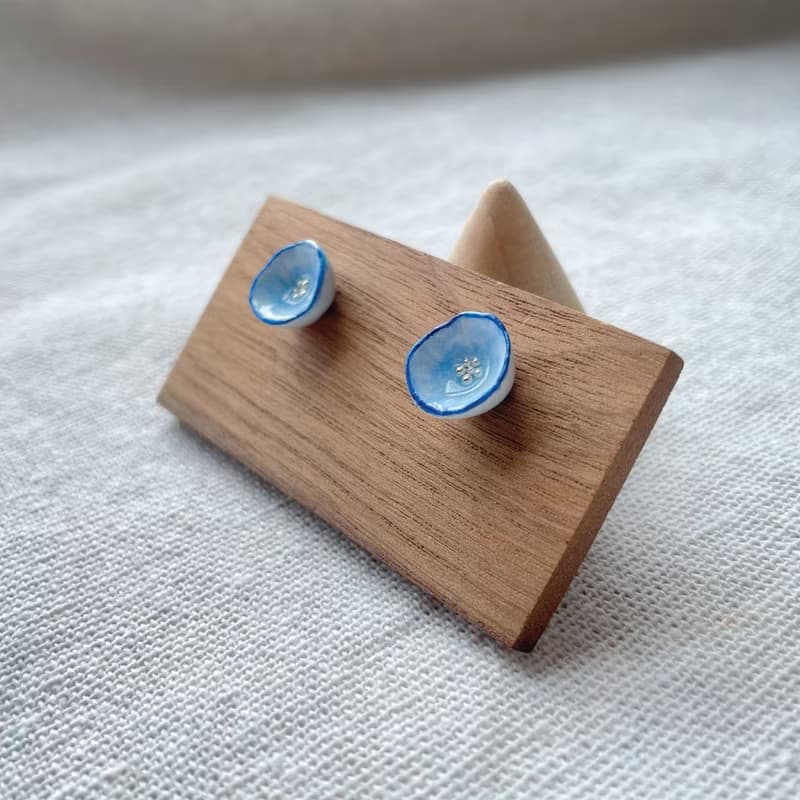TeenyTinyCraft | 小圓花 手工黏土耳環/耳夾