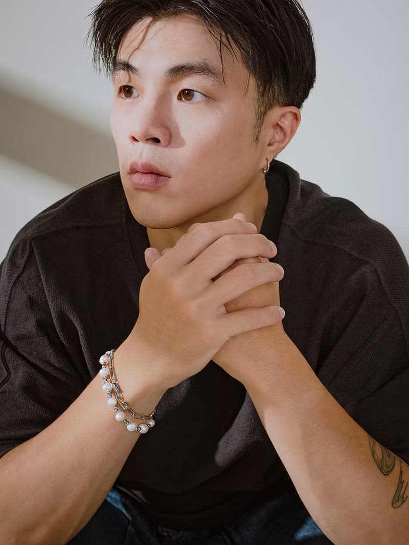 Unisex | 極晝系 - 冰岩白 * 白珍珠 寧靜 不銹鋼珍珠手鏈