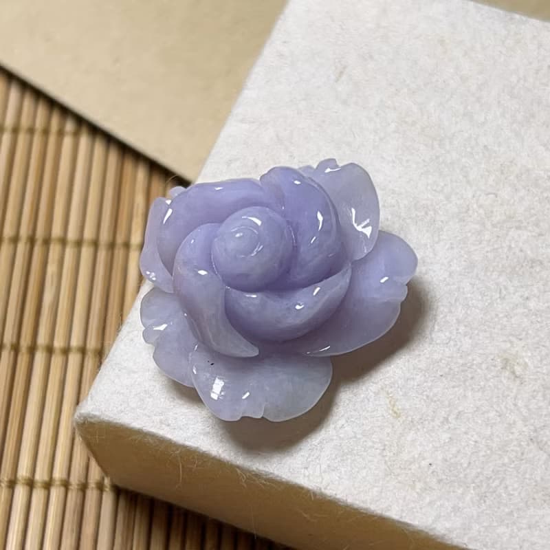 紫羅蘭翡翠玫瑰 | 天然緬甸A貨翡翠 | 送禮