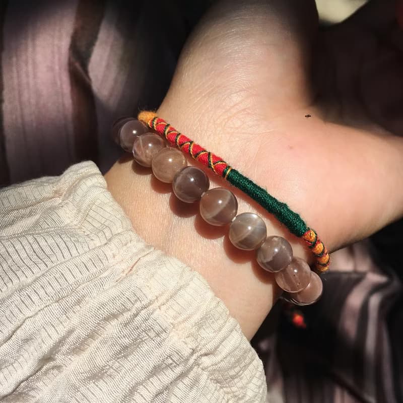 【Lost and find】西藏 祈福 太陽石 紅石 瘋狂瑪瑙 手鍊 手帶