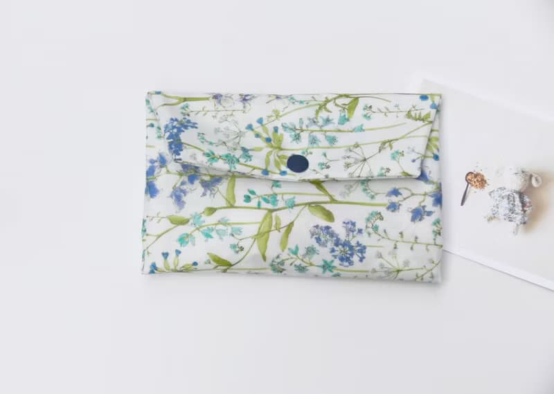 典雅花卉/英國防水布寶寶餐具收納袋