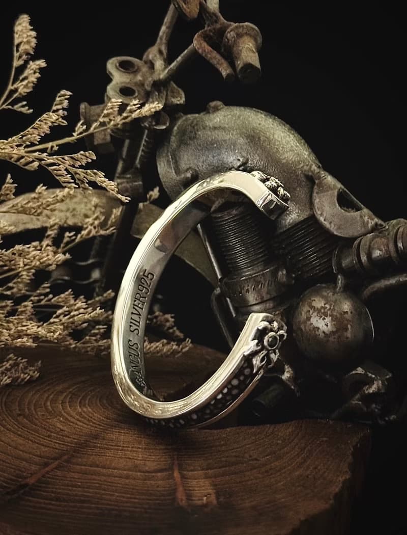 【巴洛克系列】魟魚皮手環Sturgeon leather bracelet 925純銀