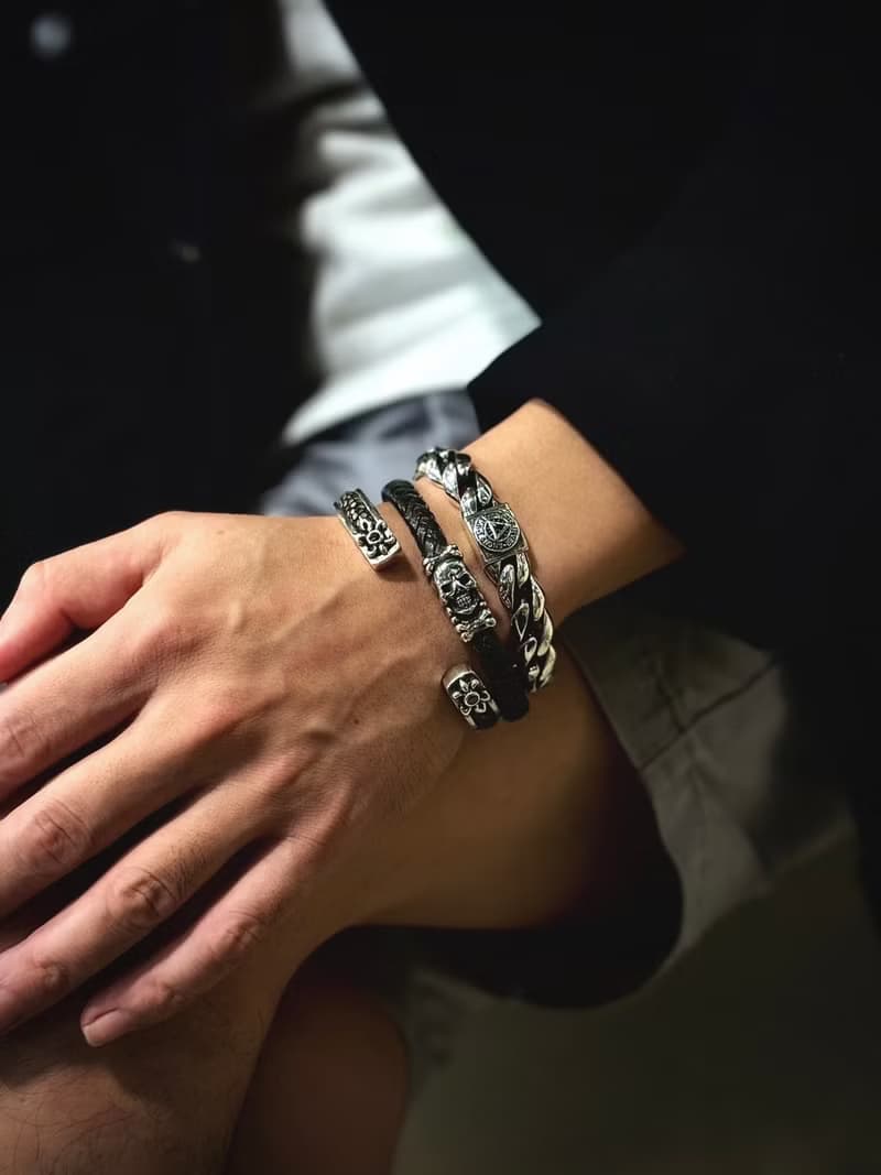 【巴洛克系列】魟魚皮手環Sturgeon leather bracelet 925純銀