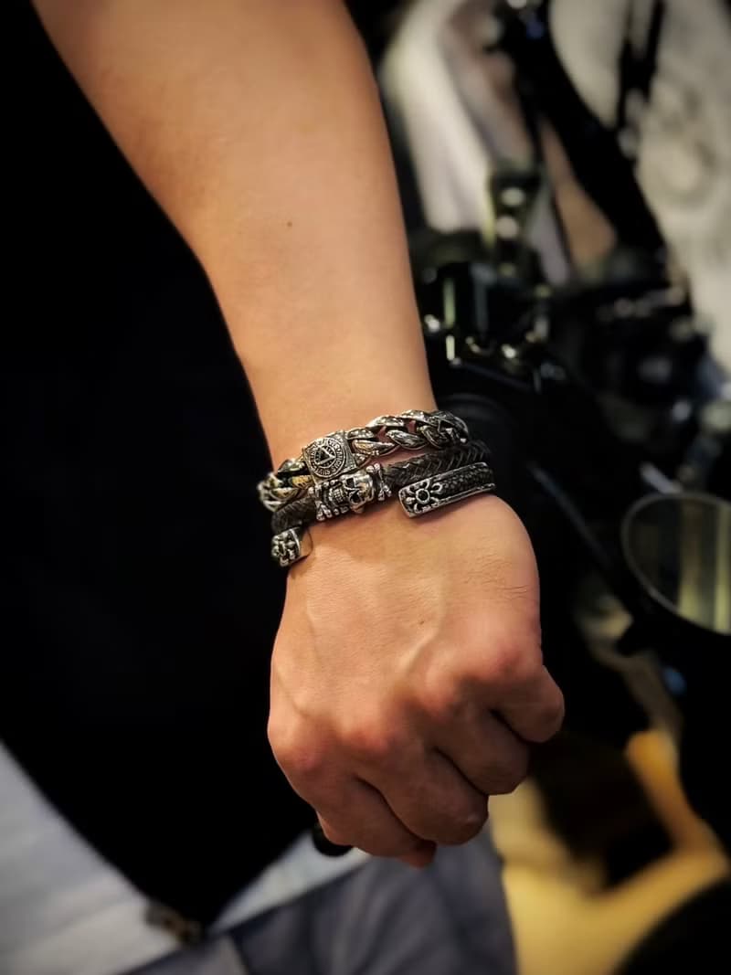 【巴洛克系列】魟魚皮手環Sturgeon leather bracelet 925純銀