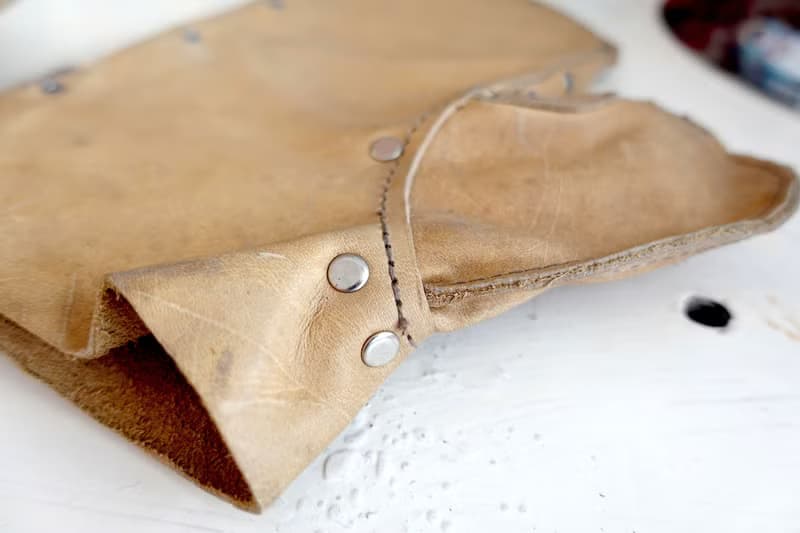 真皮牛皮軍用隔熱手套 神戶市美軍專用品店購入 日本中古二手古著