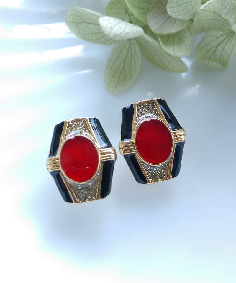 Vintage Jewelry 西洋古董飾品 ART DECO 都會摩登 針式耳環
