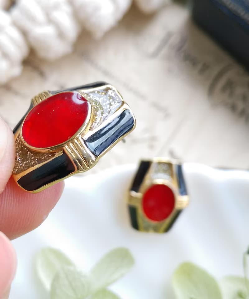 Vintage Jewelry 西洋古董飾品 ART DECO 都會摩登 針式耳環