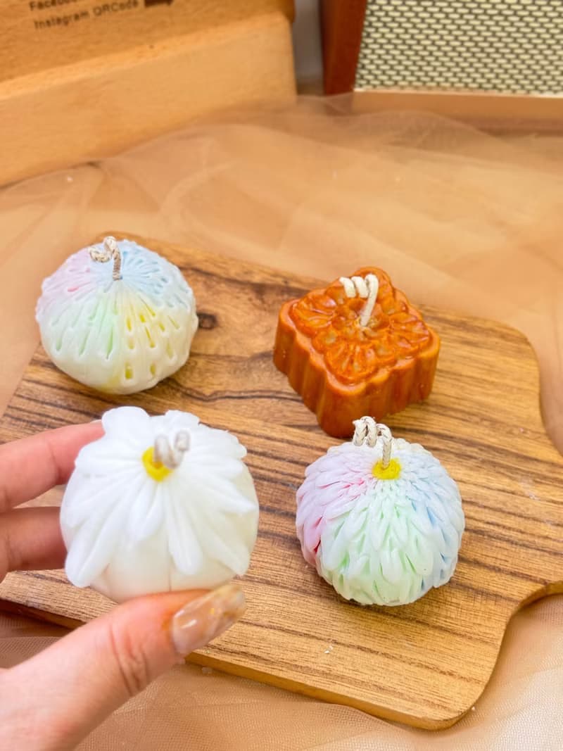 送禮首選  - 手作蠟燭 - 中秋節限定日式和菓子香氛蠟燭禮盒四入