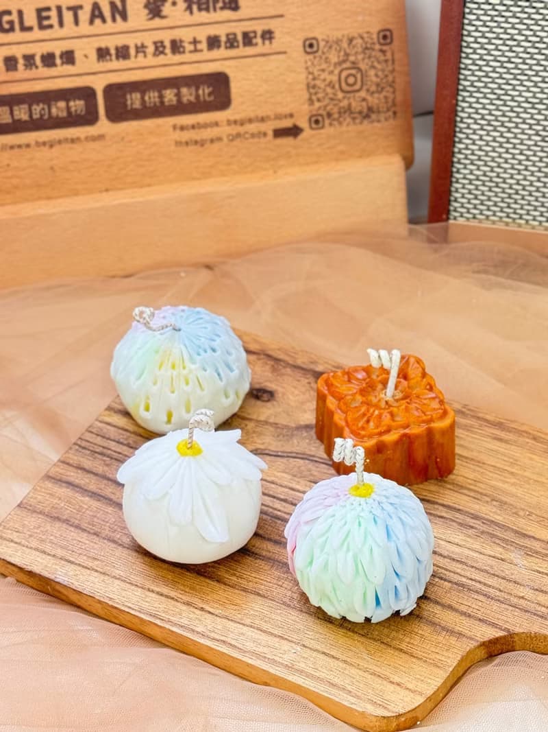 送禮首選  - 手作蠟燭 - 中秋節限定日式和菓子香氛蠟燭禮盒四入