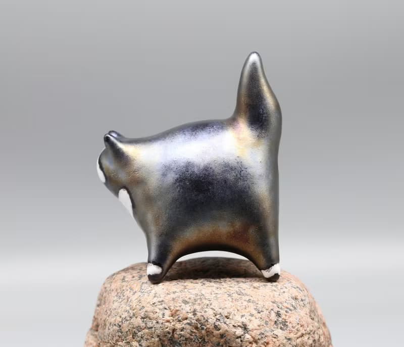 Handmade Ceramic Cat Figurine