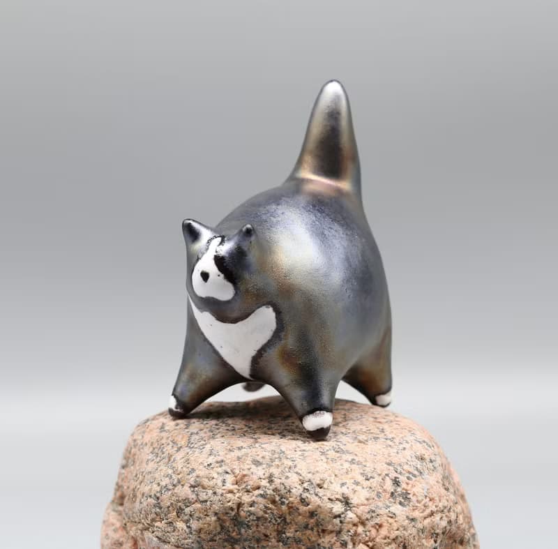Handmade Ceramic Cat Figurine