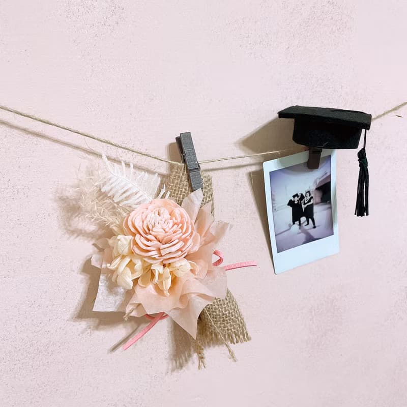 掌心傳情花束 x 畢業乾燥花束