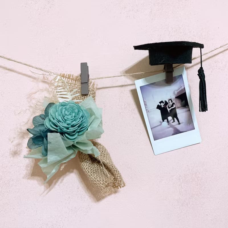 掌心傳情花束 x 畢業乾燥花束