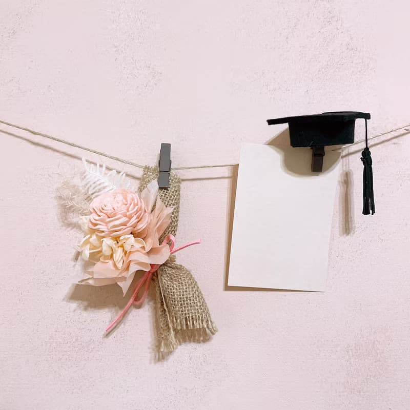 掌心傳情花束 x 畢業乾燥花束