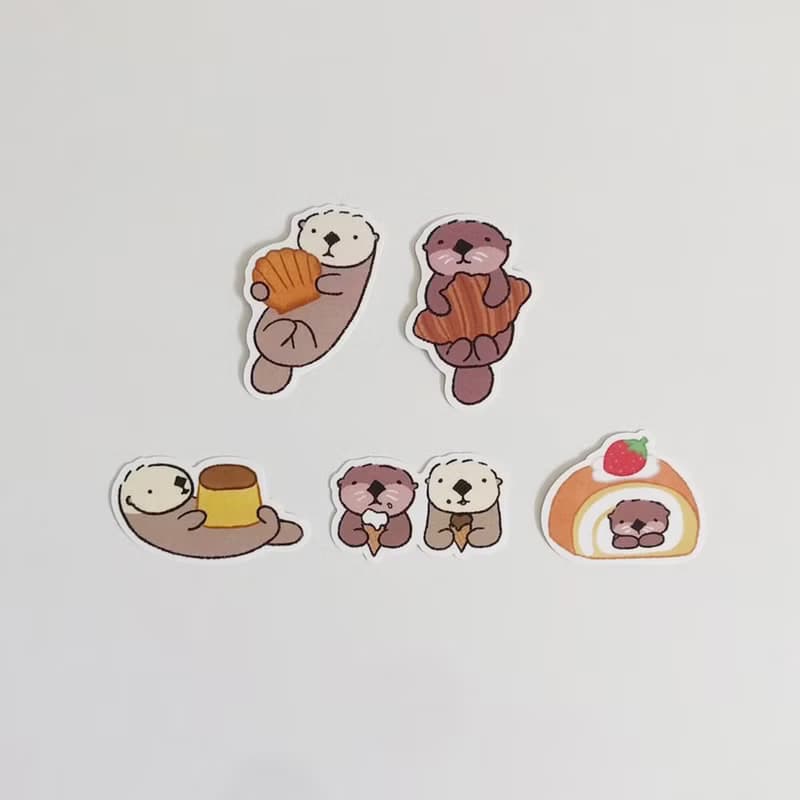 海獺咪寶 防水貼紙 甜點系列