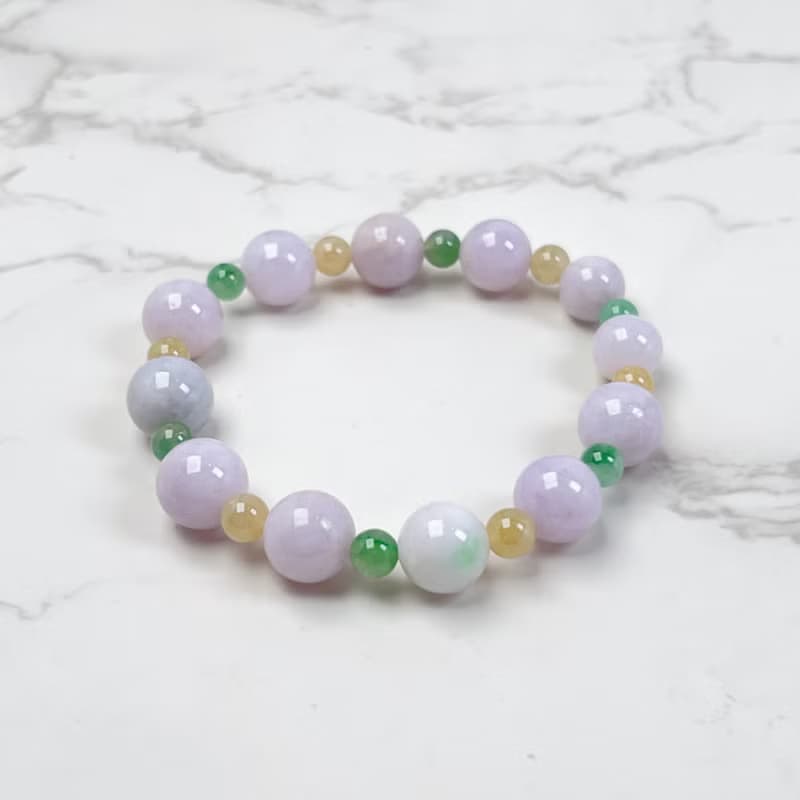 紫羅蘭翡翠手珠手鍊 | 天然緬甸玉A貨翡翠 | 送禮