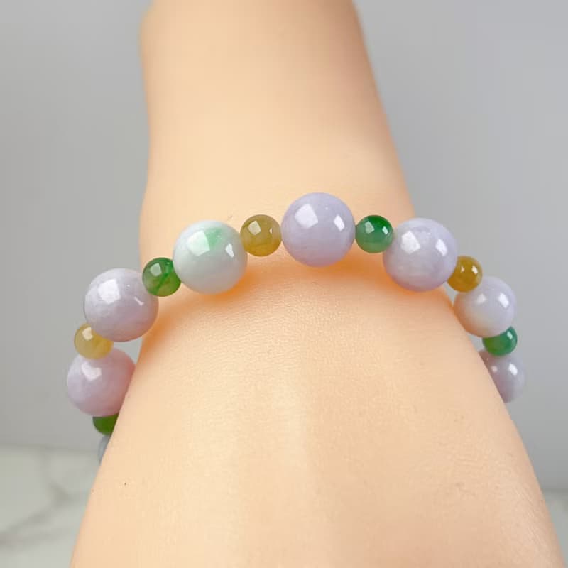 紫羅蘭翡翠手珠手鍊 | 天然緬甸玉A貨翡翠 | 送禮