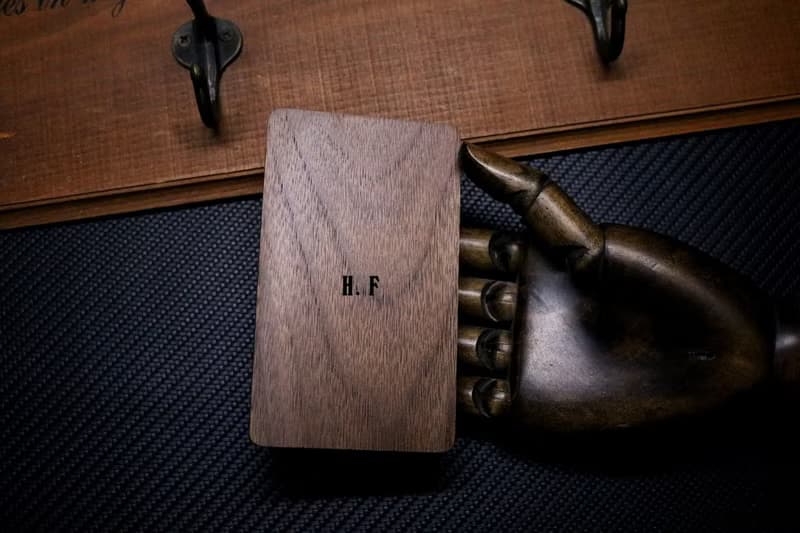 個性胡桃木名片夾紳士商務禮物名片盒免費刻字