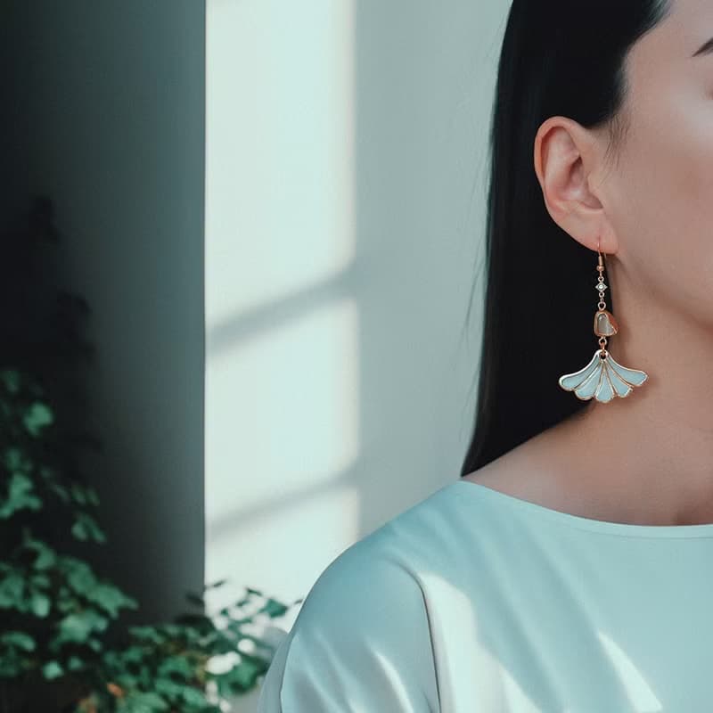 耳環 | Autumn Apricot Shell 秋杏貝殼