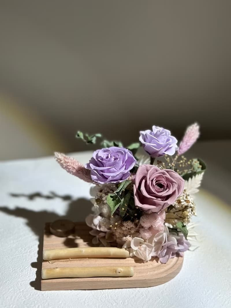 永生花名片座 辦公室療癒小物 開幕花禮 新居落成禮 代寫卡片