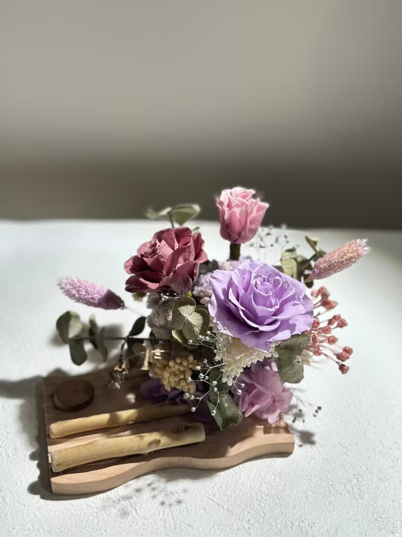 永生花名片座 辦公室療癒小物 開幕花禮 新居落成禮 代寫卡片