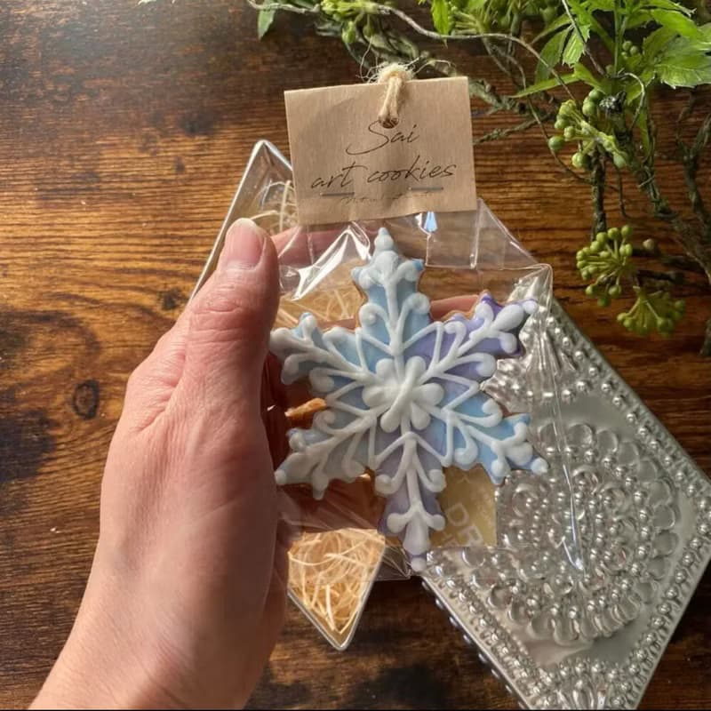 有機糖霜餅乾鋁豪華盒套(中等尺寸)　cross　antique