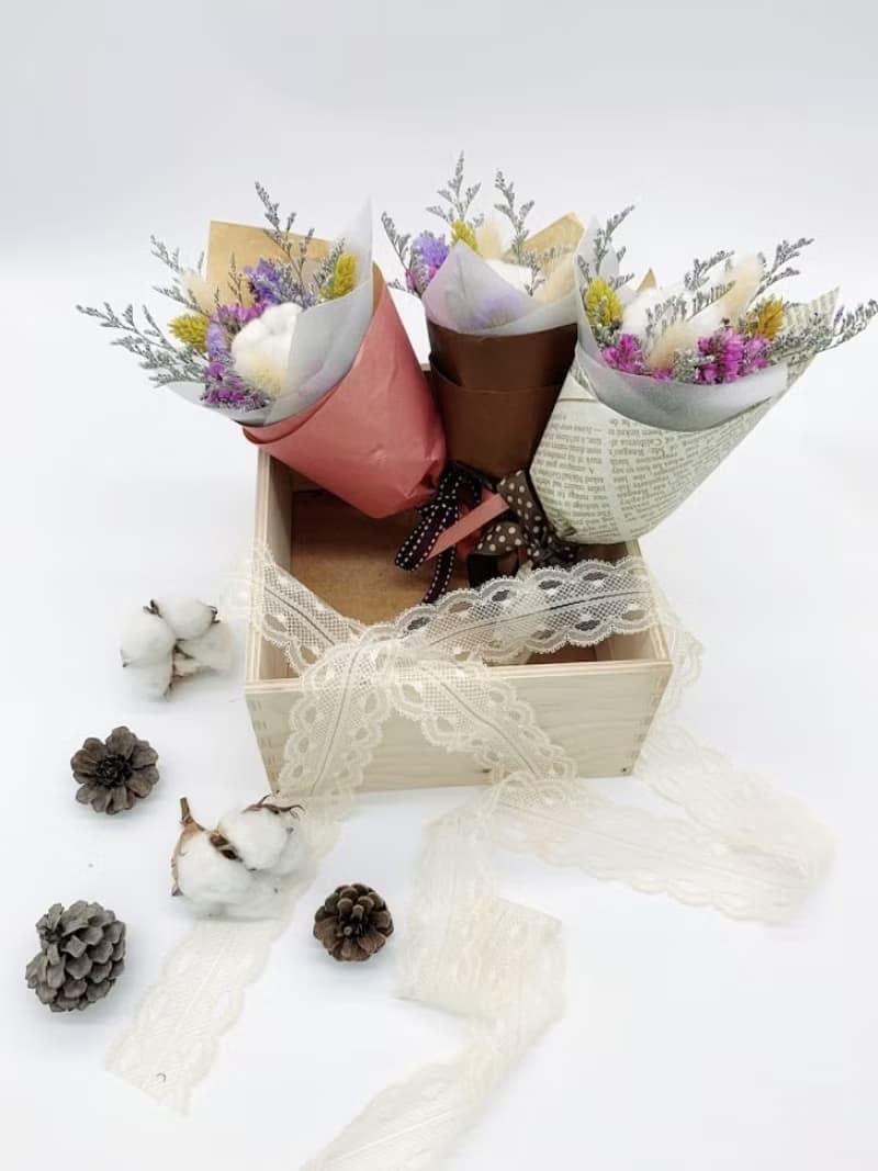 【瑾 花居】情意綿綿 乾燥花小花束 乾燥花 花束 畢業 母親節