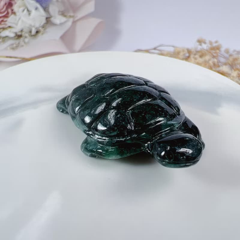 飄花翡翠烏龜 | 天然緬甸A貨翡翠 | 送禮