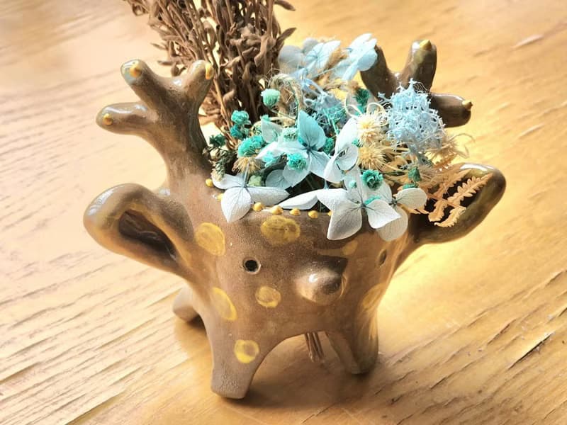 O唯一O無辜鹿鹿森林精靈*陶製盆器*開幕.新居.升遷.生日.盆栽賀禮