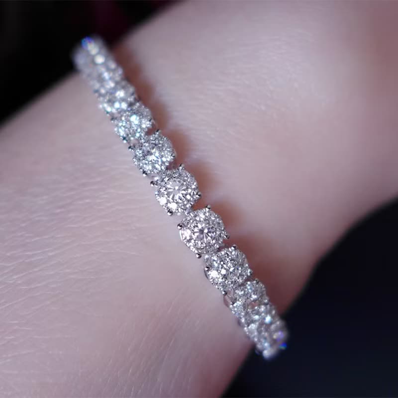 50000美金效果(Kickstarter充頭貨)培植鑽石手鍊Type04(最幼)17cm