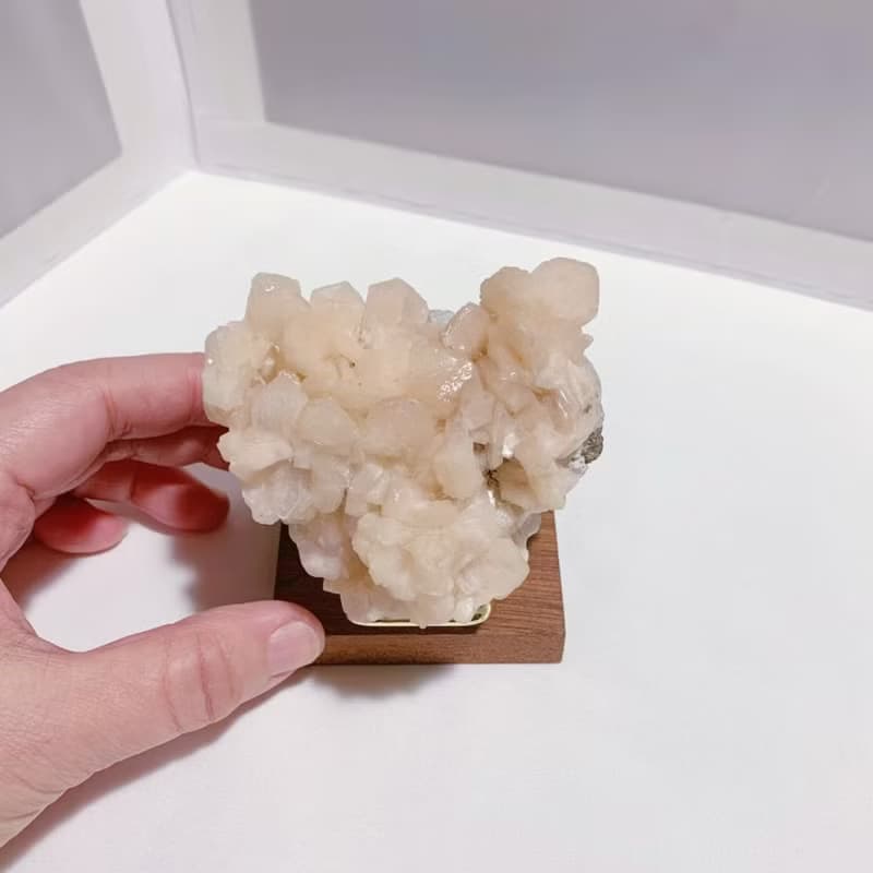 Crystal Corner 隅石丨印度橘沸石點綴綠鑽共生魚眼石271丨淨化