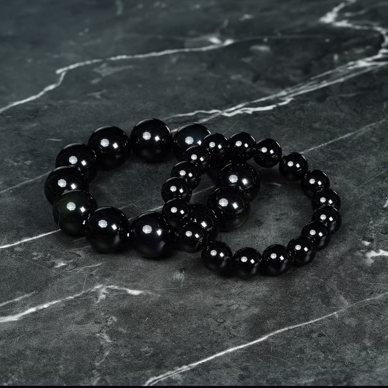【正佳珠寶】單眼黑曜石手珠 6mm 8mm 10mm 12mm 14mm 16mm 18mm