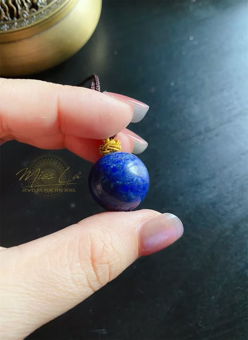 翡翠 護身藥師珠 青金石 手作吊墜 水晶 項鍊 禮物 長輩禮
