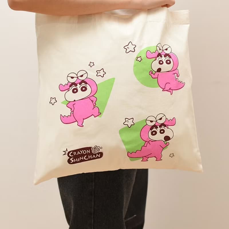 蠟筆小新 Crayon 棉布手提袋原色手提袋 側背包 環保購物袋