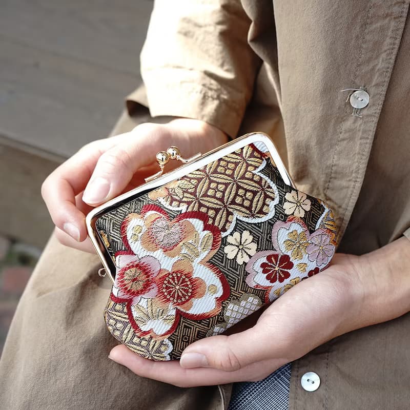 京都奈設計金襴錦織親子口金包-迎春接福/西陣織/零錢包