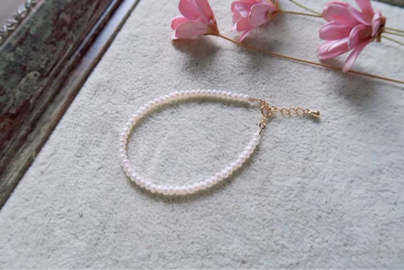 淡水珍珠手鏈 鈕扣珍珠