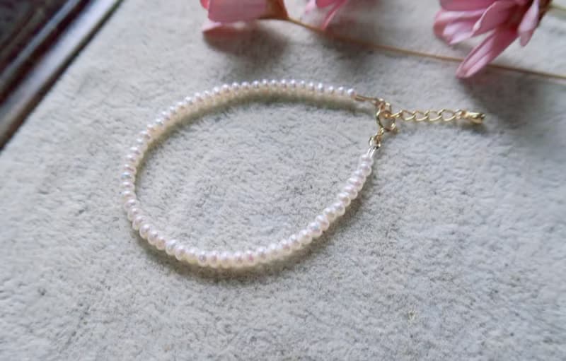 淡水珍珠手鏈 鈕扣珍珠