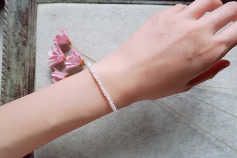 淡水珍珠手鏈 鈕扣珍珠