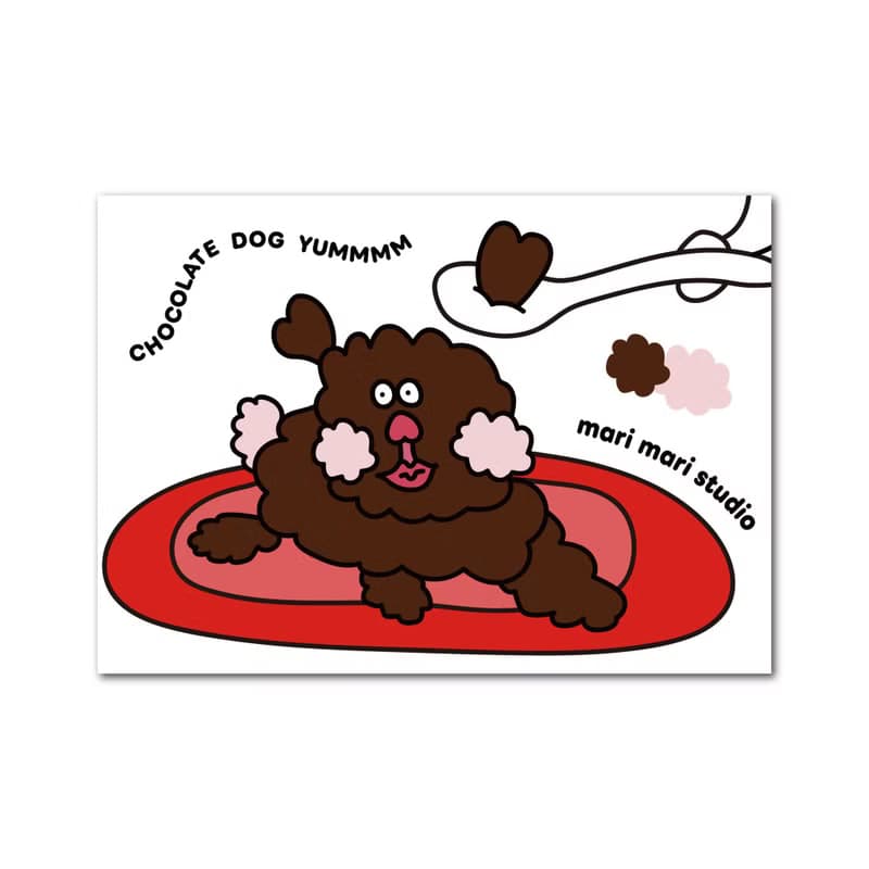 巧克力狗狗明信片