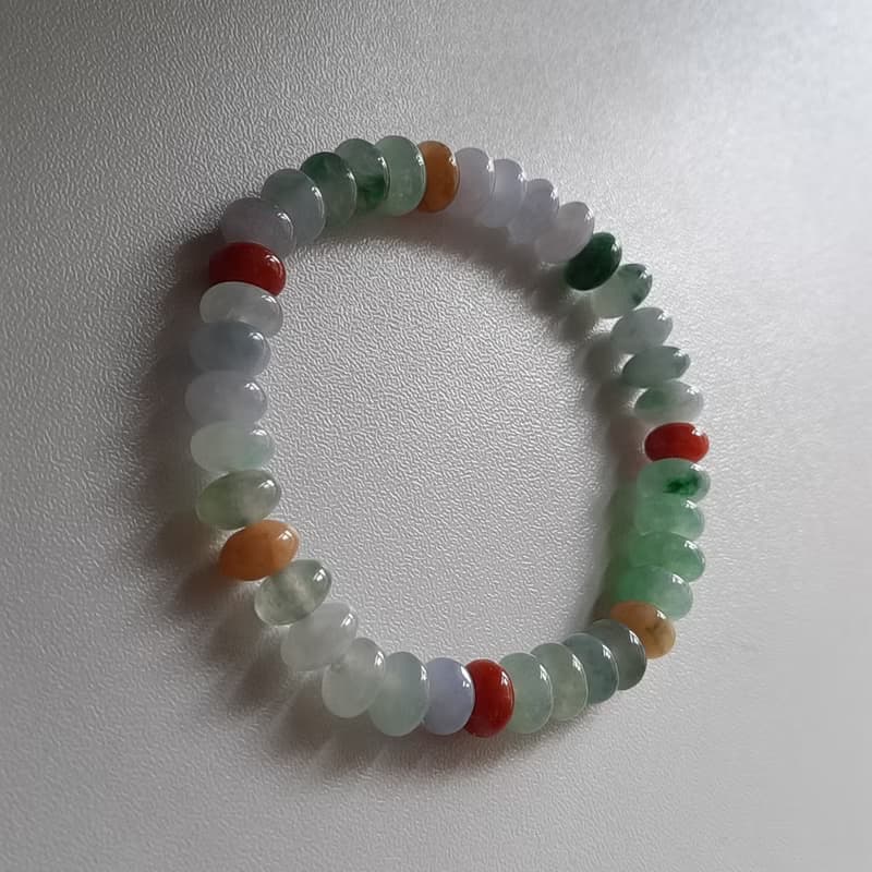 緬甸翡翠多寶飛碟珠手串珠串 | 天然緬甸翡翠玉器