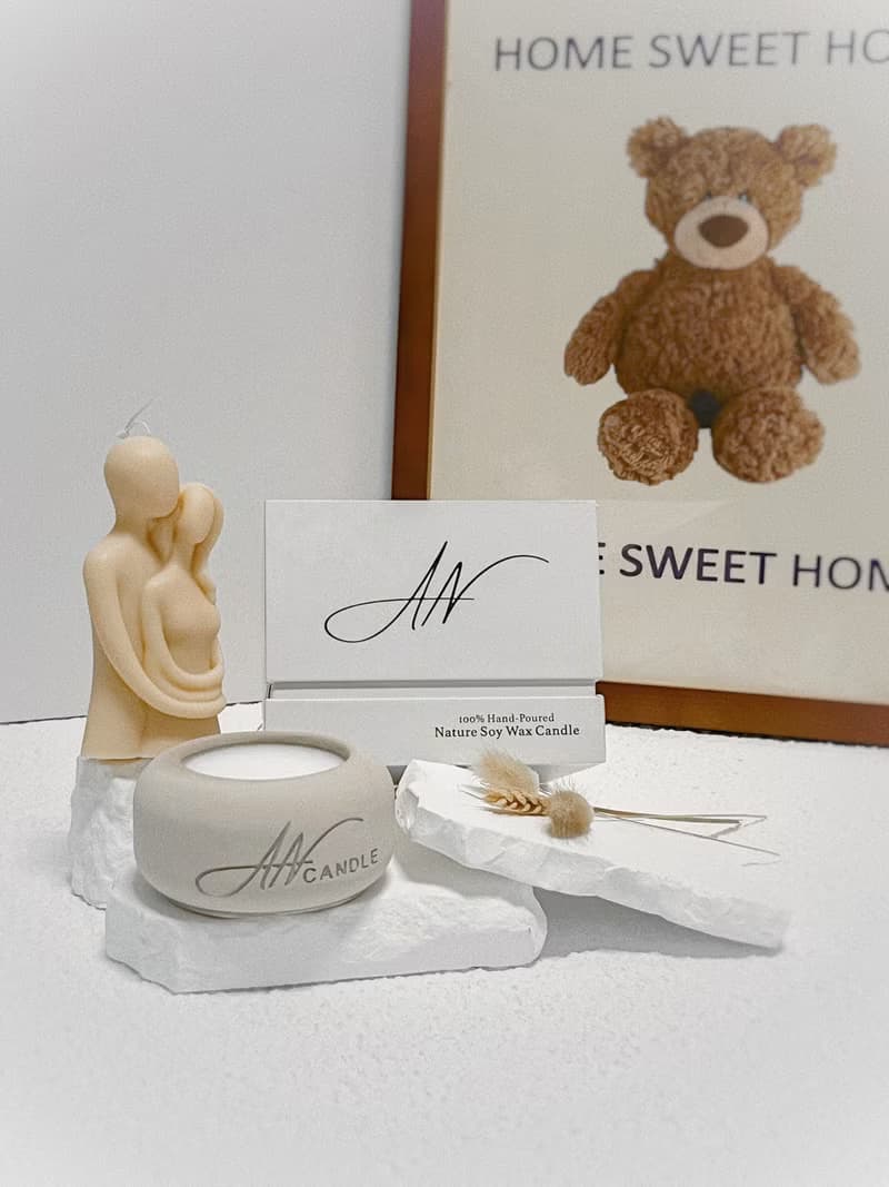 aini 原創手工製 水泥杯香氛蠟燭 45g 禮盒