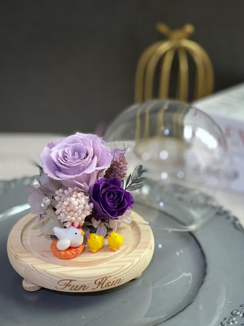 帶路雞 玻璃球 交換禮物 結婚禮物 入厝禮 起家雞 不凋花 永生花