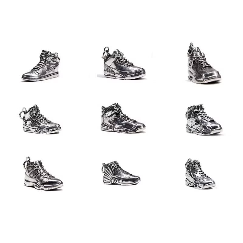 【贈品/可販售】925銀AJ1球鞋吊墜項鍊禮物情侶小眾男女AJ11飾品